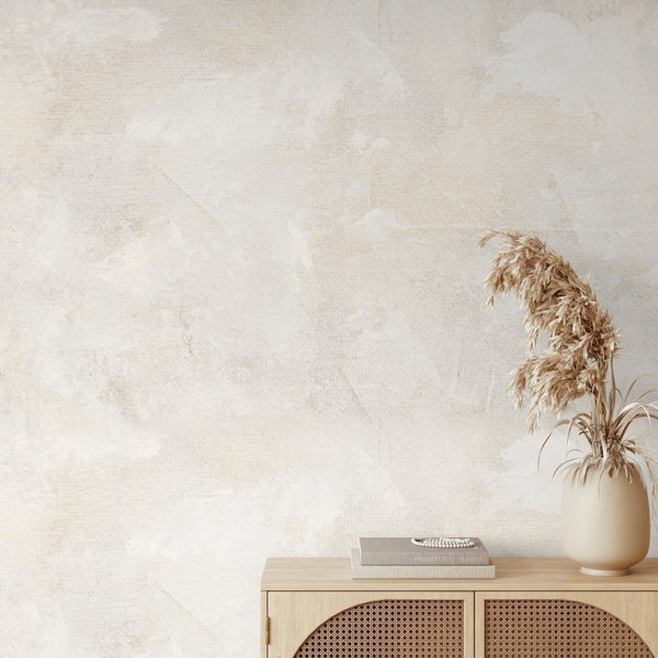 Aesthetic Wallpaper. Neutral Texture Wallpaper. Clay Plaster Textured Wallpaper. Canvas Concrete Wall. Neutral Wall Decor. Peel and Stick.