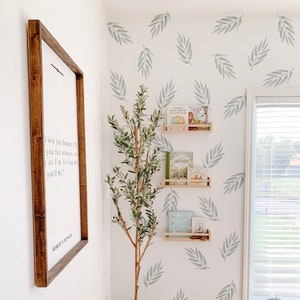 Stickers muraux Feuilles, Décoration de chambre à coucher moderne, Stickers muraux amovibles, Décoration de chambre d'enfant, Mur de chambre d'enfant, Décoration murale moderne, Stickers autocollants
