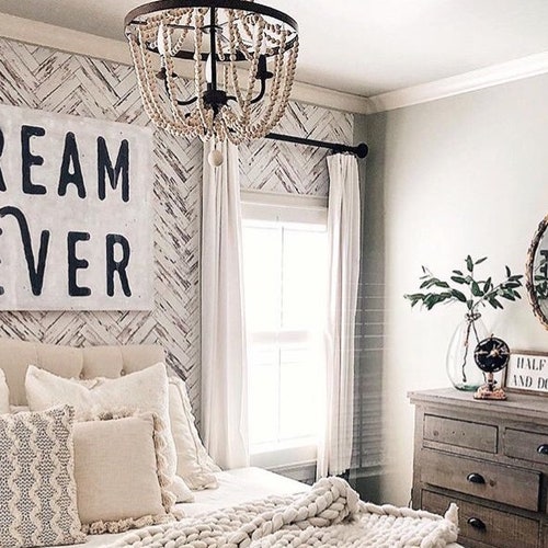 Herringbone Self Adhesive Wallpaper Removable Repositionable Etsy