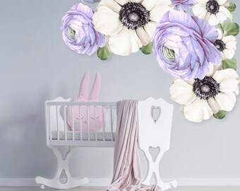 Meadow Flower Decals Baby Girls Decor Baby Girls Room Etsy