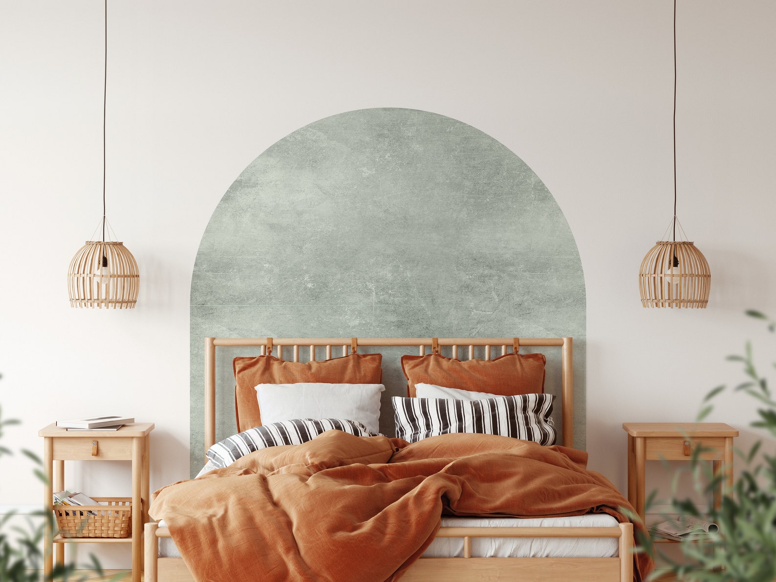 Custom Textured Wall Decors Reference: Textured Boho Arch Wall Decal Custom Boho Wall Decal Headboard