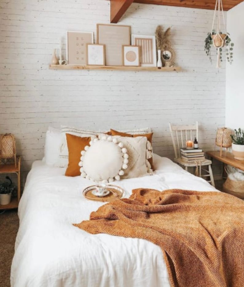 White Brick Wallpaper Aged Vintage Look Self Adhesive Fabric Etsy Canada