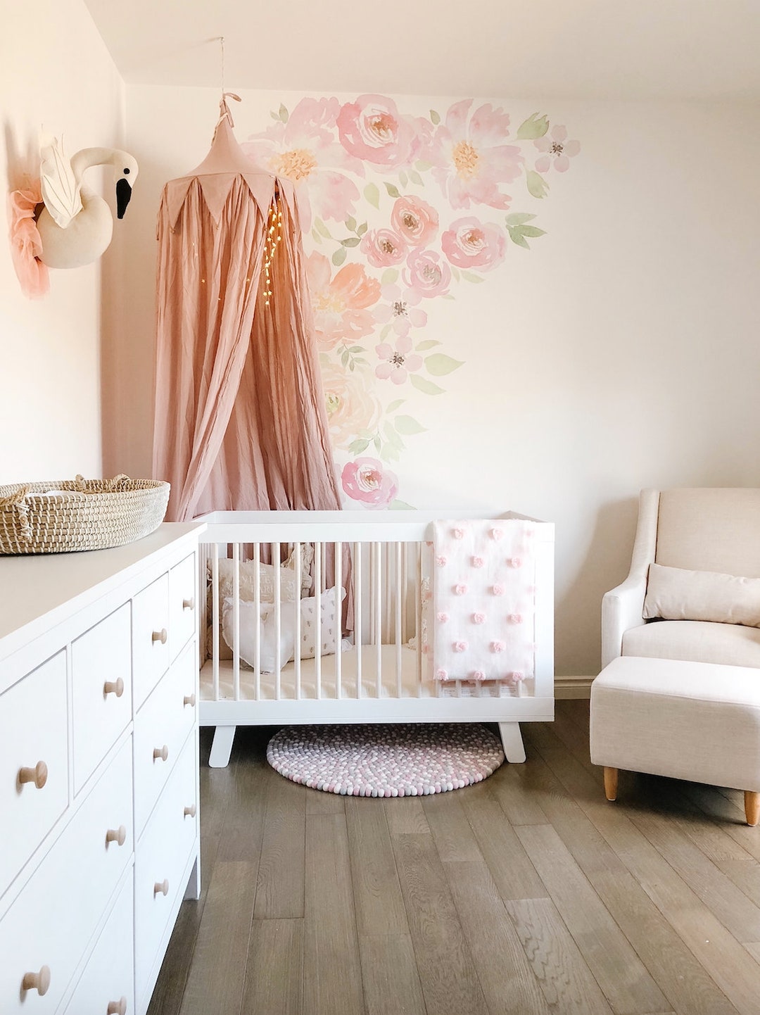 Floral Wall Decals - Floral Decals - Peel and Stick - Floral Wall ...