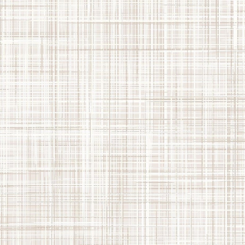 Pode incluir: Um padr&atilde;o sem costura de linhas brancas e marrom claro que se cruzam sobre um fundo bege claro. As linhas s&atilde;o finas e criam uma textura sutil.