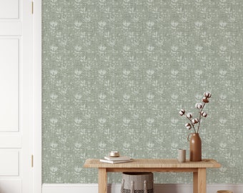 Forest Green Wallpaper, Thick Peel and stick wallpaper, Peel and stick wallpaper green, modern style wallpaper, forest green wall paper