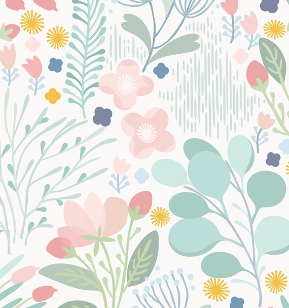 Spring Flower Fabric, Wallpaper and Home Decor | Spoonflower