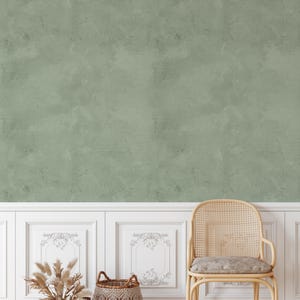 Sage Green Limewash Wallpaper, Peel stick, removable wallpaper for all home decor styles, Aesthetic Wallpapers. Faux Texture Wallpaper