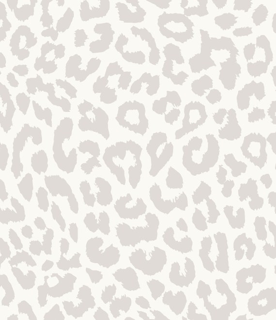 Off White Leopard Print Wallpaper Mural