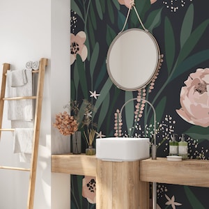 Forest Fairies | peel and stick wallpaper floral, removable wallpaper kids, removable wallpaper floral, removable wall decals,