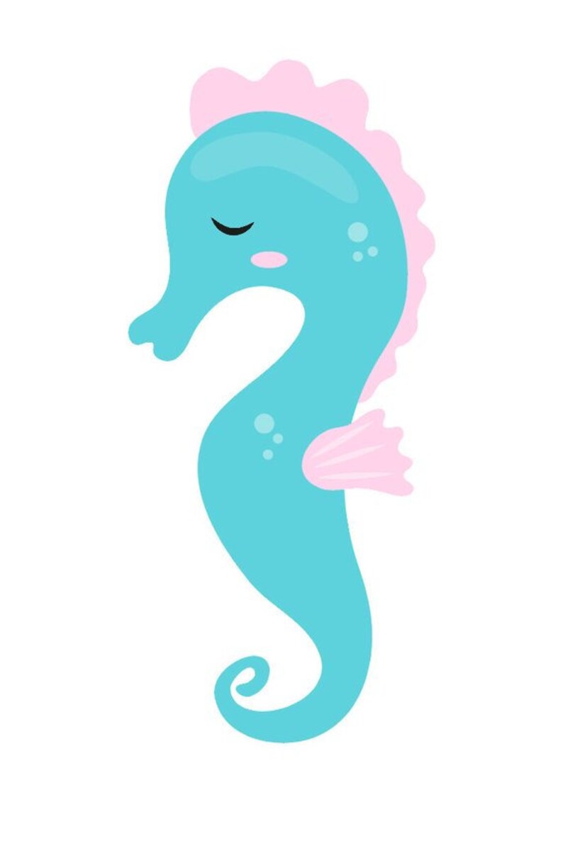 Seahorses Girls Wall Decal Kids Wall Decal Underwater world sea life Wall decal Wall Sticker- Large Kids Wall Decals Seahorse