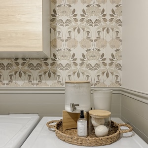 Beige Fabric Wallpaper, Thick Peel and stick wallpaper, Peel and stick wallpaper vintage, classic wallpaper, woven wallpaper design, decor