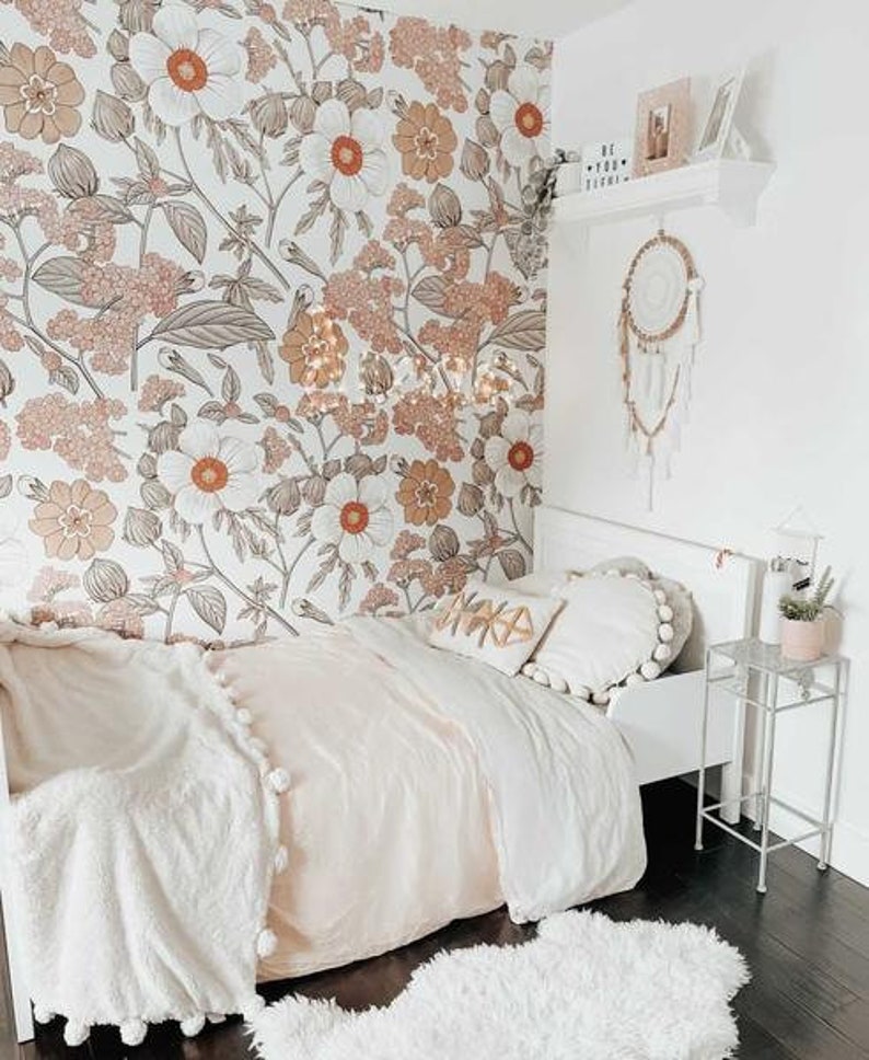 Goldie Nursery Floral Decor Wallpaper Nursery Decor Girls Etsy