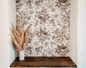 Papel pintado autoadhesivo con diseño floral Harlow: estilo veraniego vintage