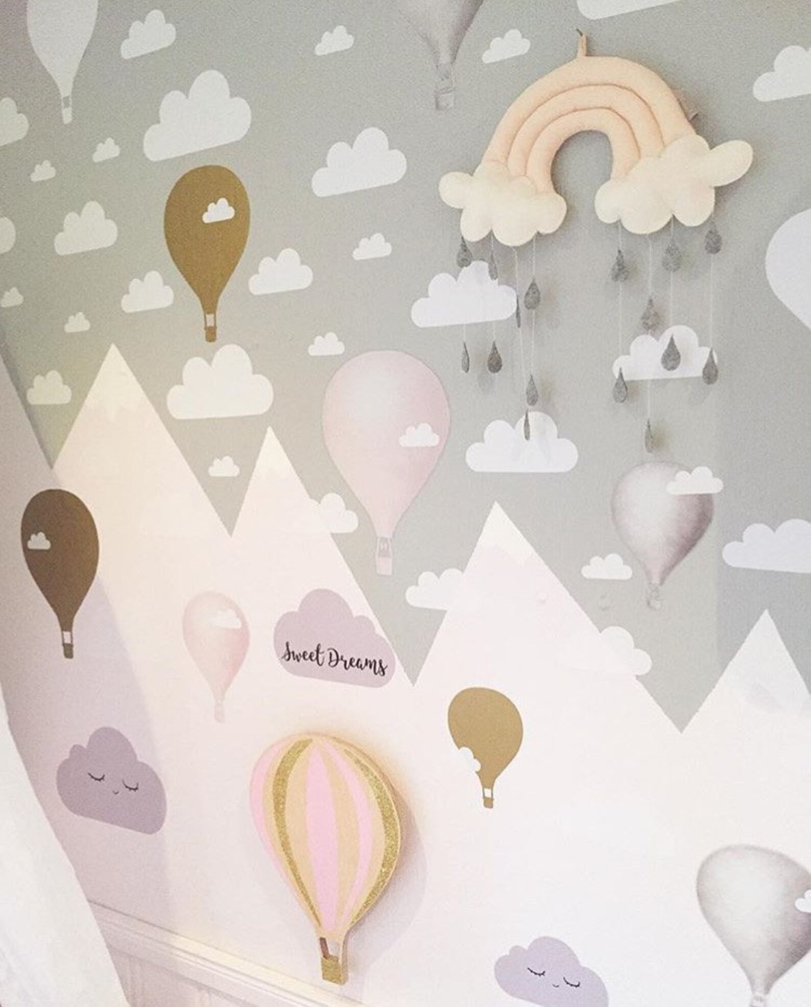 Cloud Wall Decals Nursery Wall Decal Childrens Room Decor Etsy