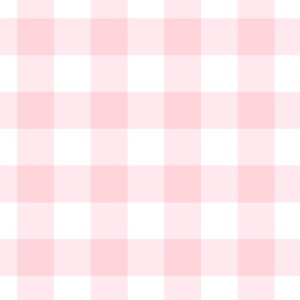 May include: A repeating gingham pattern featuring a grid of alternating light pink and white squares. The design consists of uniform, intersecting horizontal and vertical lines that create a consistent, symmetrical checkerboard effect across the surface.