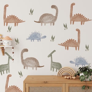 Watercolor Dinosaur Decals / T-Rex Dino Decor / Removable Dinosaurs / Boy Room / Dinosaur Stickers / Dinosaur Peel and Stick / Nursery Decor