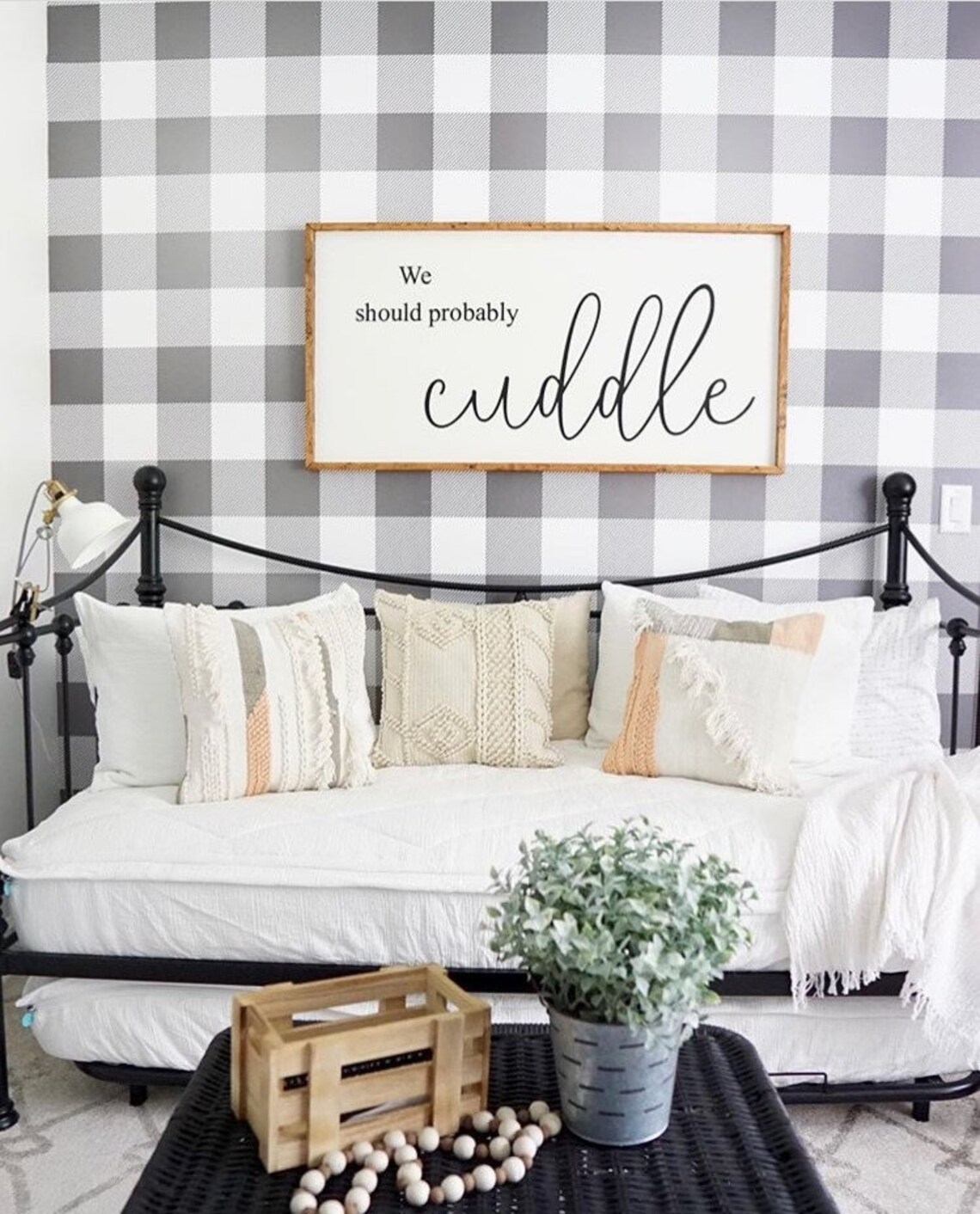 Buffalo Check Wallpaper Removable Wallpaper Peel and Stick - Etsy
