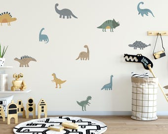 Jurassic Dinosaur Wall Decals - Removable Kids Room Stickers - Nursery Decor - Dinosaur Themed Bedroom - Peel and Stick Dinosaur Art