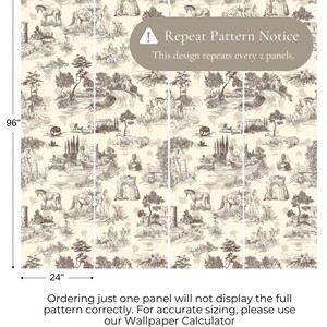 Toile de Jouy, abziehen und aufkleben, Tapete, französisches Dekor, personalisiertes Dekor Bild 11