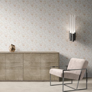 Delilah Blossom Peel & Stick Wallpaper - Soft Pastel Floral Elegance for Tranquil Bedroom, Nursery, and Home Decor