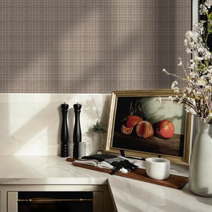 Mini plaid texture wallpaper for kitchen