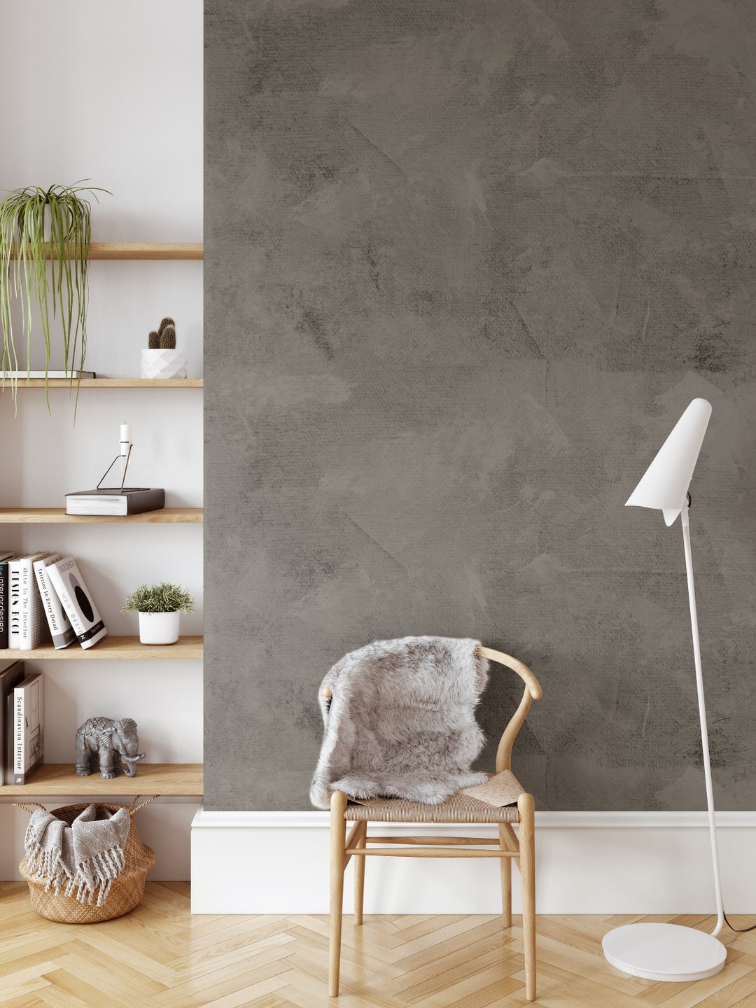Limewash Wallpaper. Custom Wallpaper. Peel and Stick. Boho Nursery