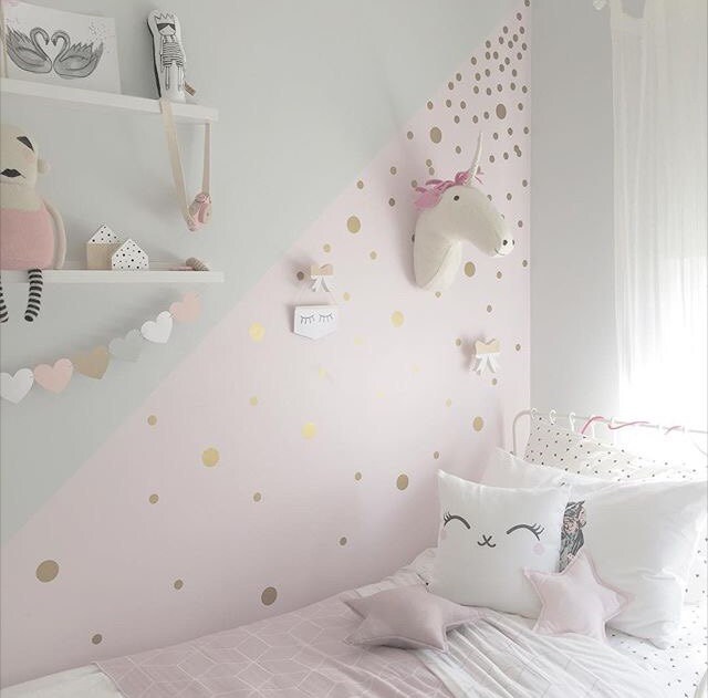 Polka Dot Girls Room Ideas For Walls