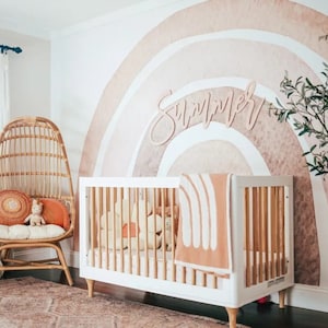 Rainbow Wall Mural - Removable Wall Mural - Rainbow Wallpaper - Removable Wallpaper - Boho Decor