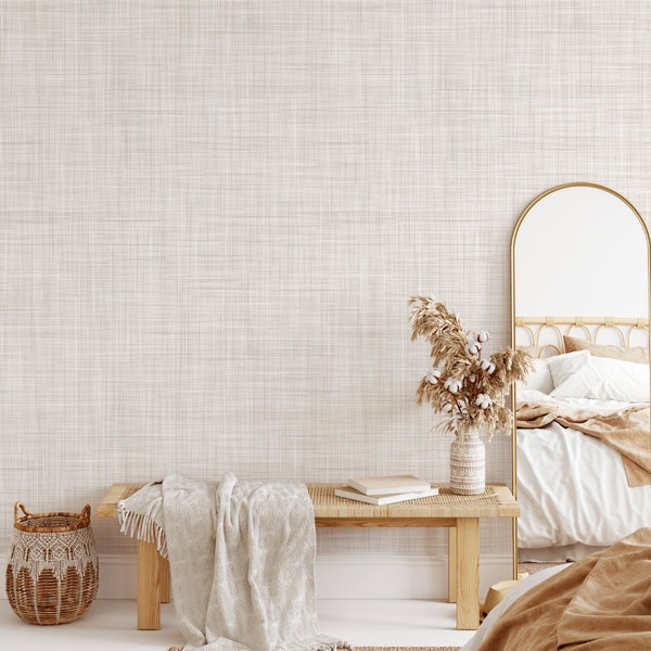 Peel and Stick Wallpaper Neutral Etsy