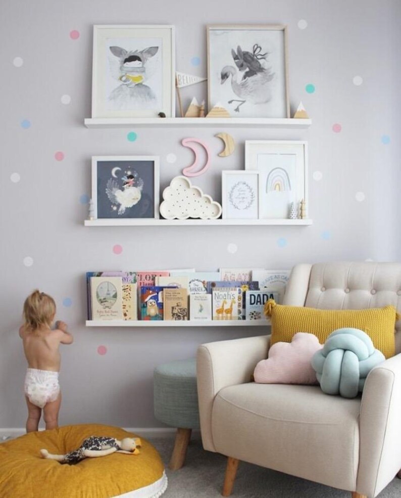Confetti Dots , Wall Decals Nursery, Baby Wall Decal, Kids Wall Decal, Nursery Wall Decal, Girl Wall Decal Wall Decal Kids pastel decor image 1