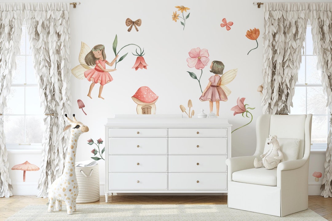 Fairy Garden Wall Stickers - Whimsical Fairy Theme Wall Decor, Children ...