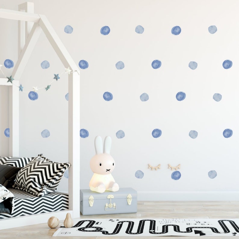 watercolor dot decals spot decal home decor vinyl wall | etsy