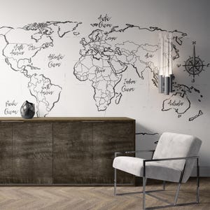 Voyager Karte Wandbild, Karte Wandbild, Weltkarte Tapete, Karte Drucken, Kartenkunst, Karte Wandkunst, Weltkarte, Weltkarte Wandbild, Weltkunst
