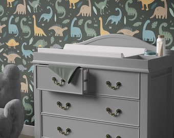 Dinosaur Wallpaper - Prehistoric Pals Dinosaur Wallpaper- Peel and Stick or Traditional Dinosaur Wallpaper for Nursery & Kids Room, Dino Art