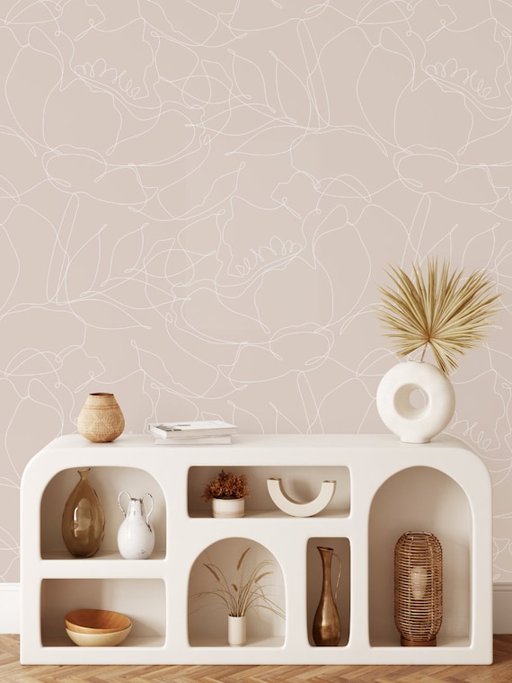 Peel and stick. Wallpaper removable. Wall Murals. Floral Wall Mural. Multiple Color Options. Simple wallpaper. Minimalist wallpaper. Briar