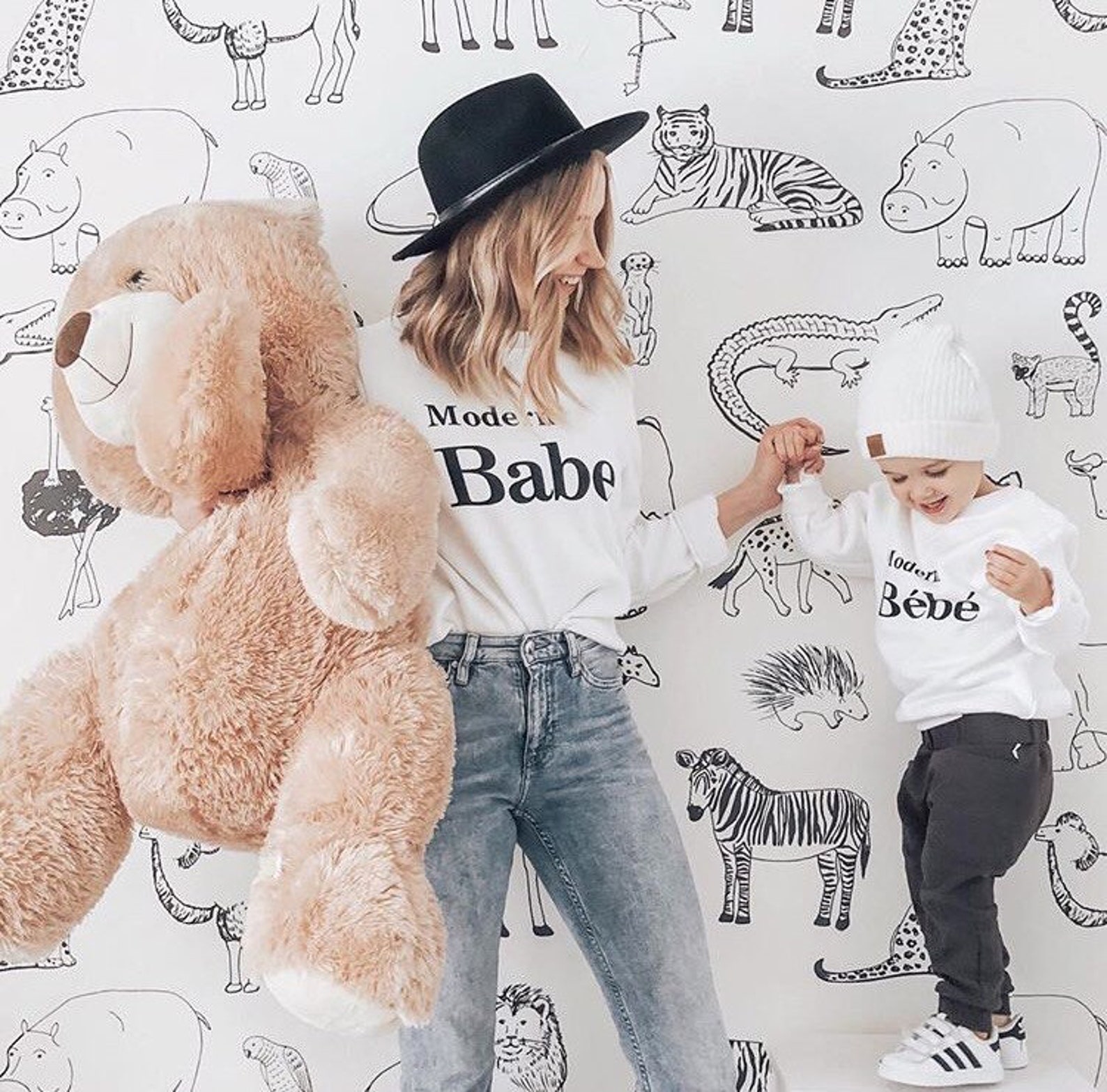 Safari Animal Removable Wallpaper Etsy