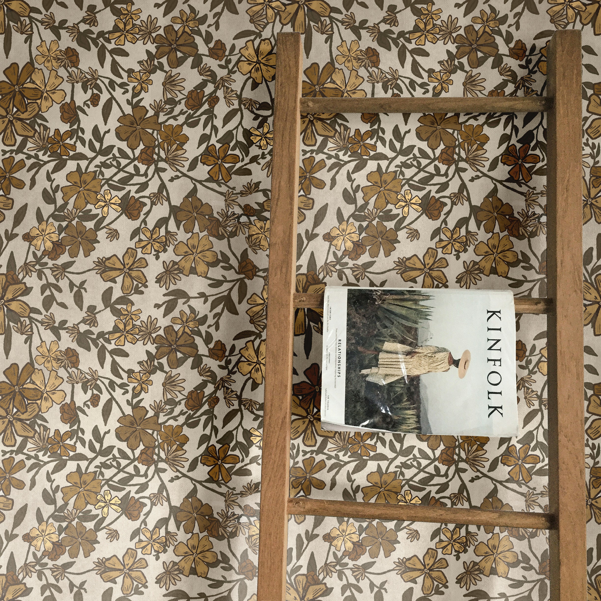 Subtle Floral Wallpaper, Peel stick, removable wallpaper for all home decor styles, Aesthetics Wallpapers. Neutral Texture Wallpaper