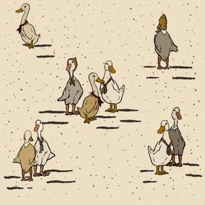 Playroom Wallpaper, Trending Wallpaper, Mural, Pattern, Kids Room Wall Decor, Duck Wallpaper, Storybook Wallpapers, Traditional Non Pasted
