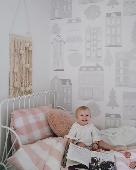 Building Blocks Wallpaper Peel And Stick Wallpaper Etsy