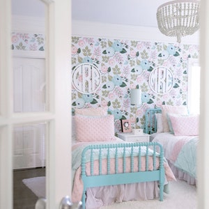 Blossom Wallpaper, Removable Wallpaper, Baby Girl Nursery Decor ...