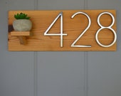 Wood Address Plaque, Cedar Wood, Address Plaque, Succulent, Address Numbers, Home Address Plaque, Address Plate, House Number, Planter