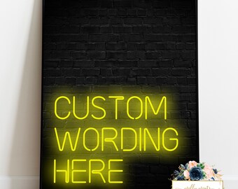 Neon Poster Etsy