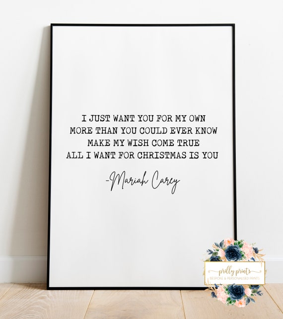 Mariah Carey All I Want For Christmas Is You Christmas Etsy Mariah Carey All I Want For Christmas Is You Christmas Etsy