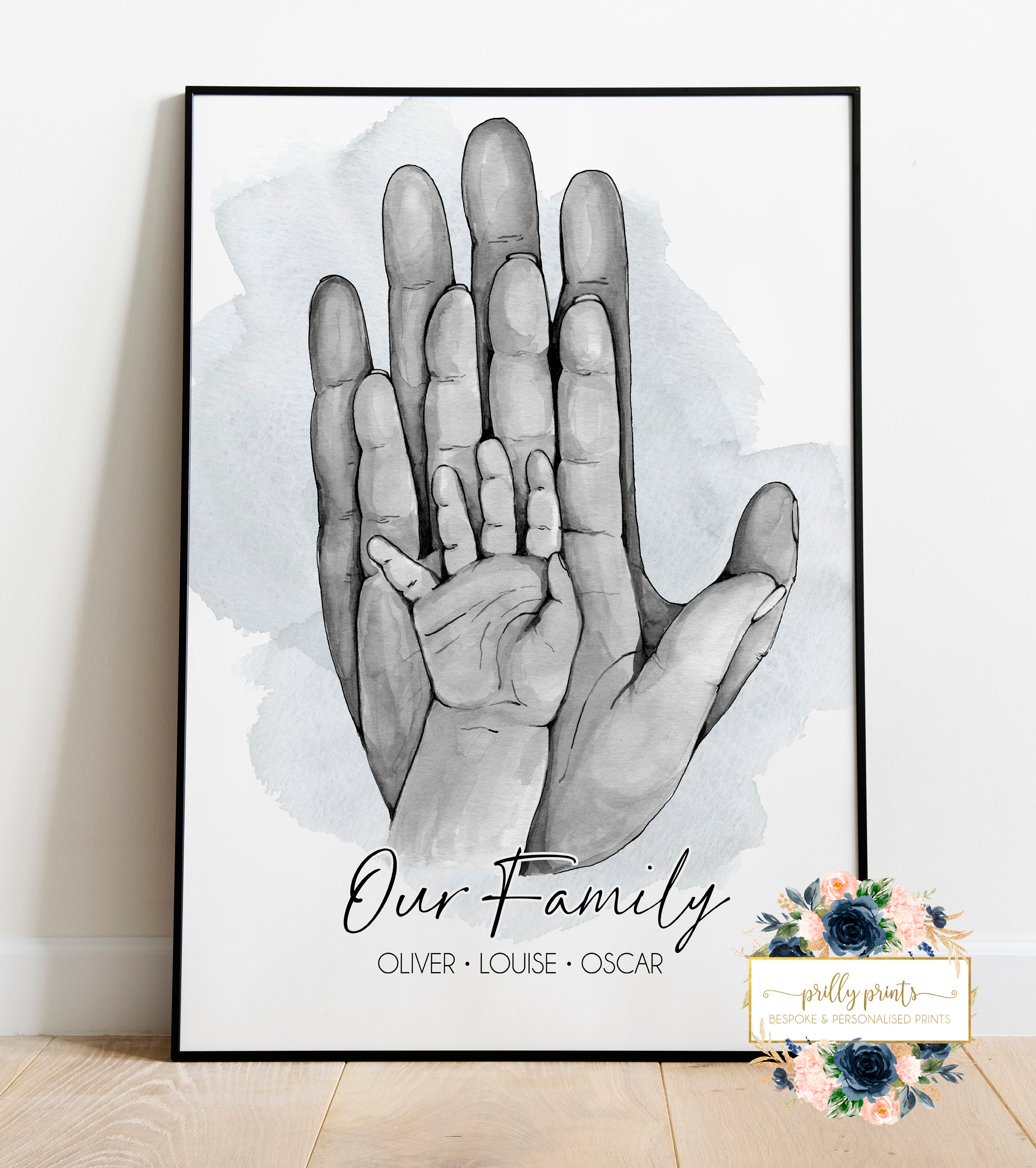 Family Hands Print Family Prints Family Wall Art Hand Etsy
