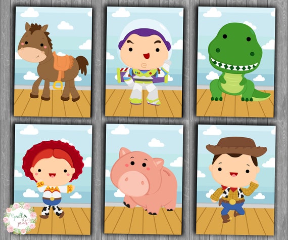 Toy Story Print Set Set Of 3 Set Of 6 Kids Room Prints Etsy