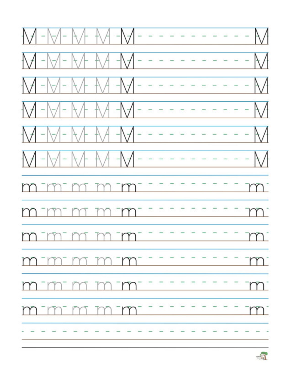 ABC Handwriting Practice 1/2-inch Ruled | Printable | Vertical ...