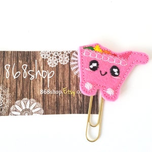 Pink Shopping Grocery Cart Planner Clip| Paper clips| Planner Accessory| Journal Marker| Bookmark| Teachers| Friends| Gifts