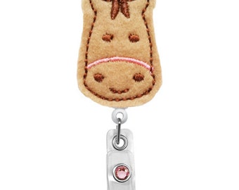 Carino cavallo - porta Badge - infermieri distintivo titolare - distintivo carino bobine - ID univoco distintivo titolare - feltro distintivo - RN Badge Reel