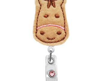 Cute Horse - Badge Holder - Nurses Badge Holder - Cute Badge Reels - Unique  ID Badge Holder - Felt Badge - RN Badge Reel