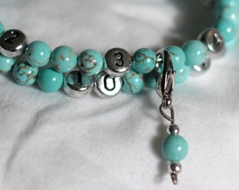 Nursing Bracelet / Breastfeeding Bracelet - Turquoise Howlite - New Mom Gift / Baby Shower Gift - Mother Gift - nursing reminder